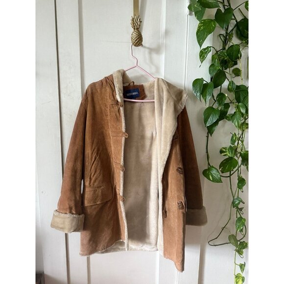 Bernardo Jackets & Blazers - Bernardo Brown and Cream Women's Coat